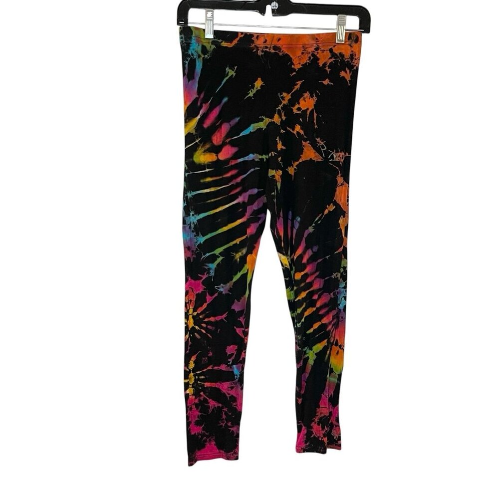 Cali Kind Tie Dye Crop Legging One Size XS-S Rainbow Hippie Boho Festival